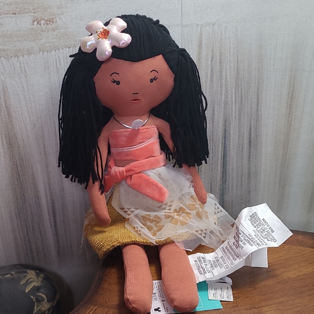 New with tags! Pillowfort Princess Moana Kids Doll Pillow Disney Collection